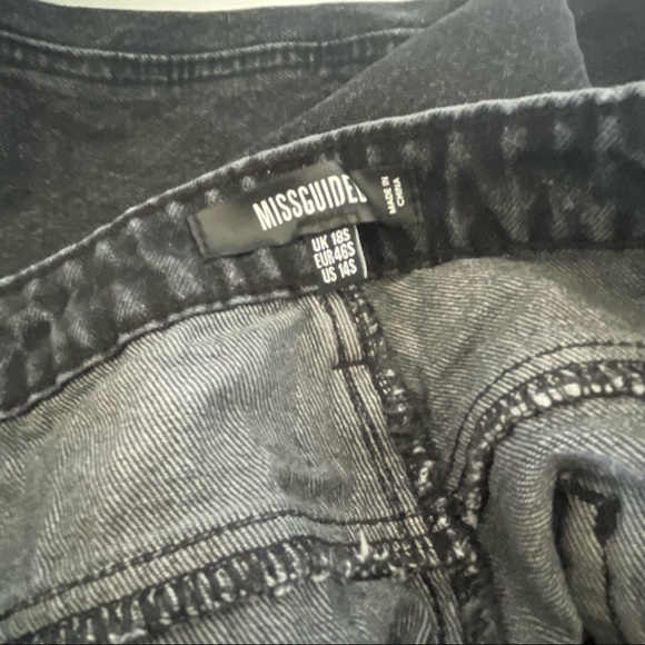 Missguided Distressed Ripped Denim Jeans Size 12 - Picture 4 of 5